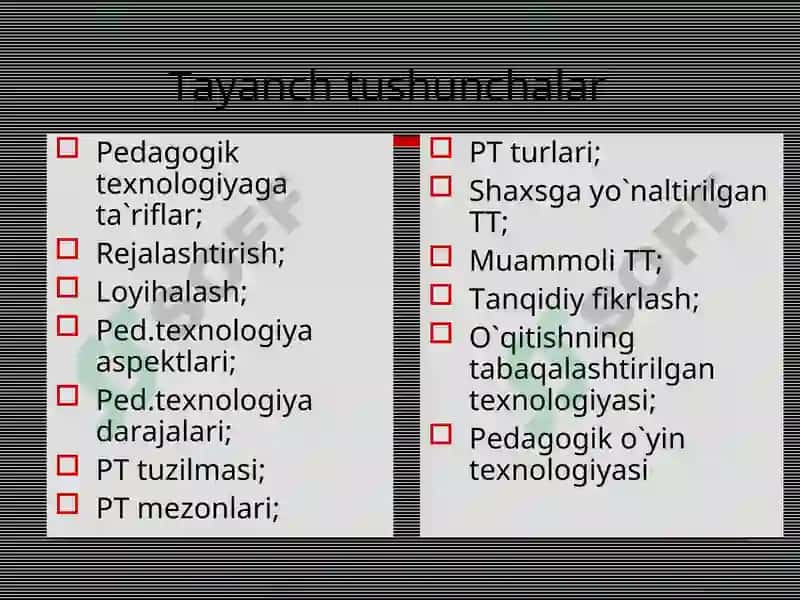 Pedagogik texnologiyalarningilmiy asoslari 2