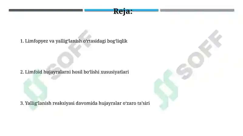 Limfotsitopoezning xususiyatlari 2