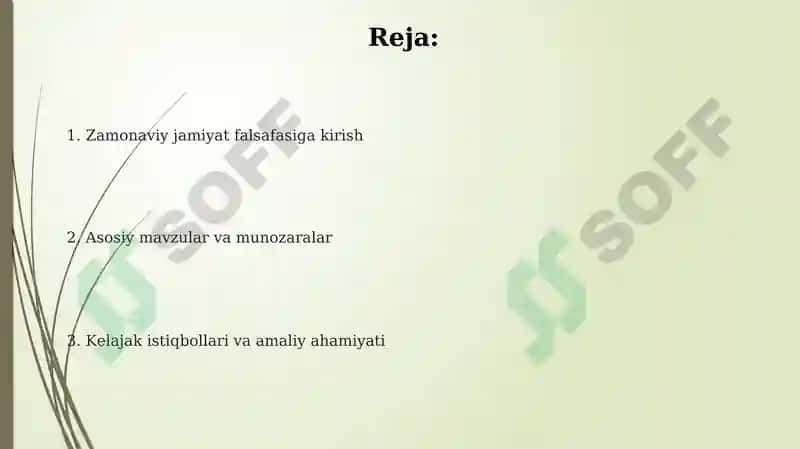 Zamonaviy jamiyat falsafasi 2