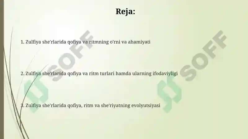 Zulfiya she'rlarida qofiya va ritm mavzusi 2