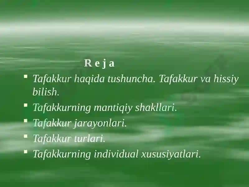 Tafakkur. 2