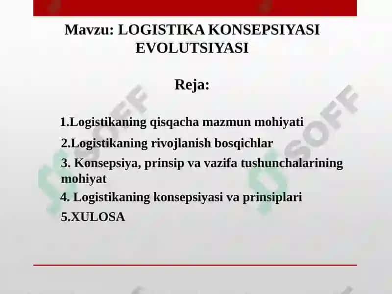 LOGISTIKA KONSEPSIYASI EVOLUTSIYASI 2
