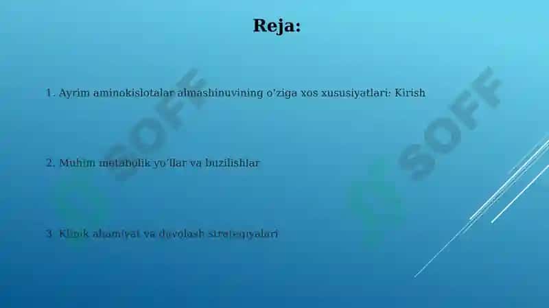 Ayrim aminokislotalar almashinuvi 2
