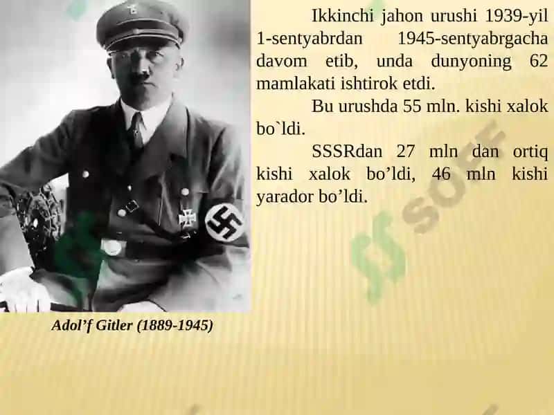 O'zbekiston ikkinchi jahon urushi 2