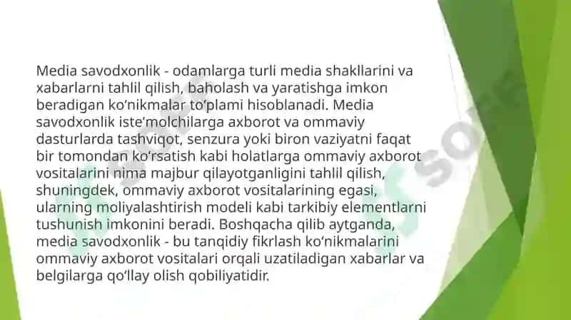 Media savodxonlikni rivojlantirish yo’llari 2