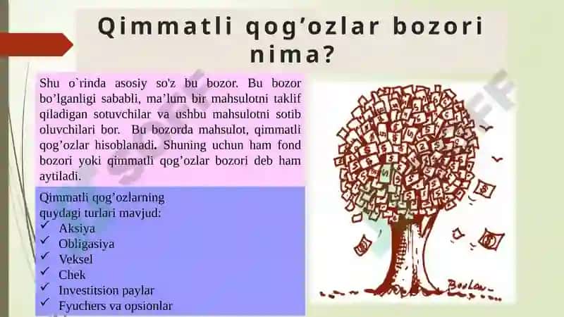 Qimmatli qog'ozlar bozori 2