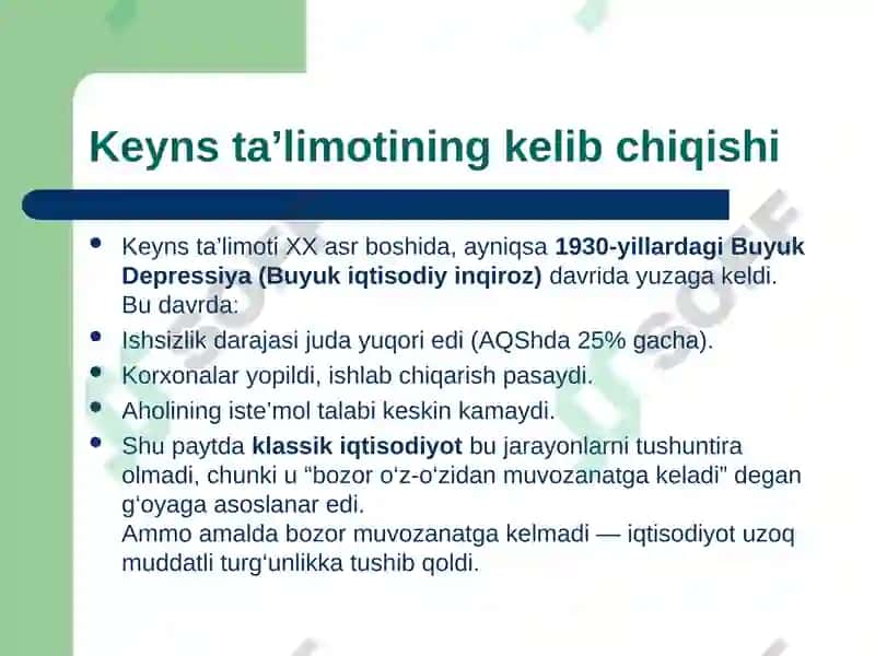 Keyns va keynschilik 2