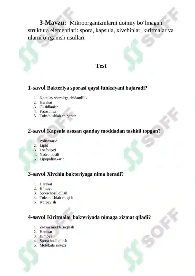 Mikrobiologiya, virusologiya va immunulogiya 2