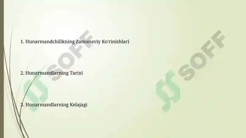 Hunarmandchilikning Zamonaviy Ko'rinishlari 2