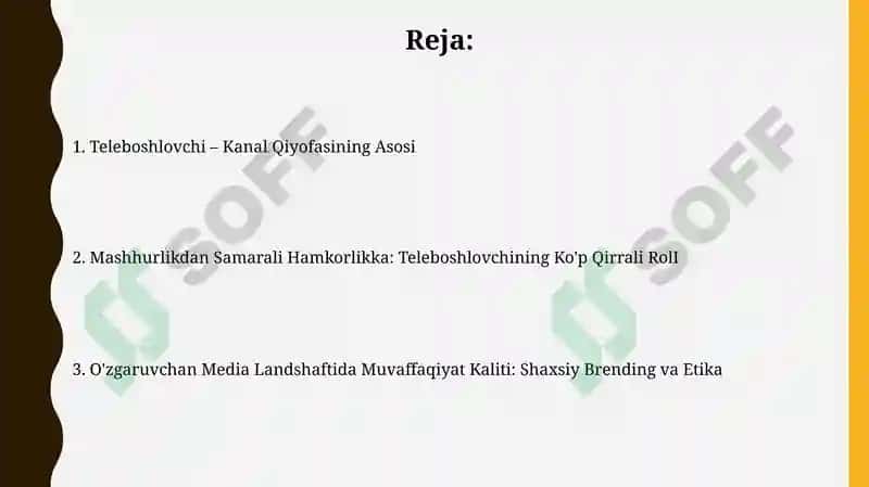 Teleboshlovchi - Kanal Qiyofasining Asosi 2