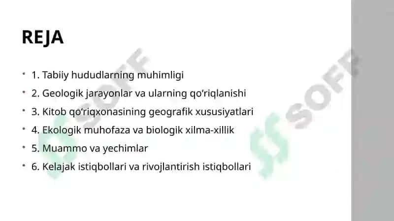 Kitob tabiiy geologiya qoʻriqxonasini oʻrganish 2
