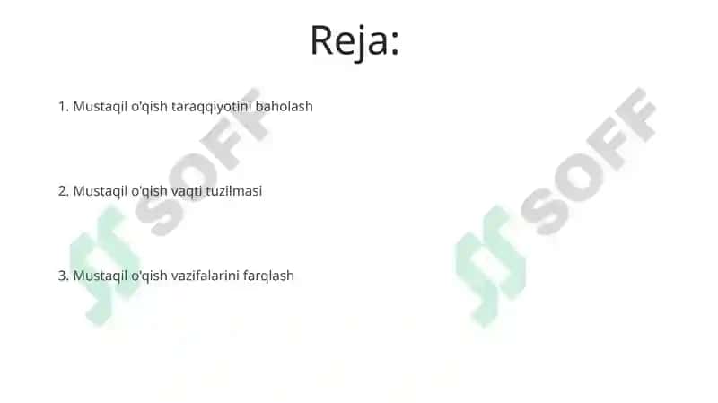 Mustaqil o'qish darslari 2