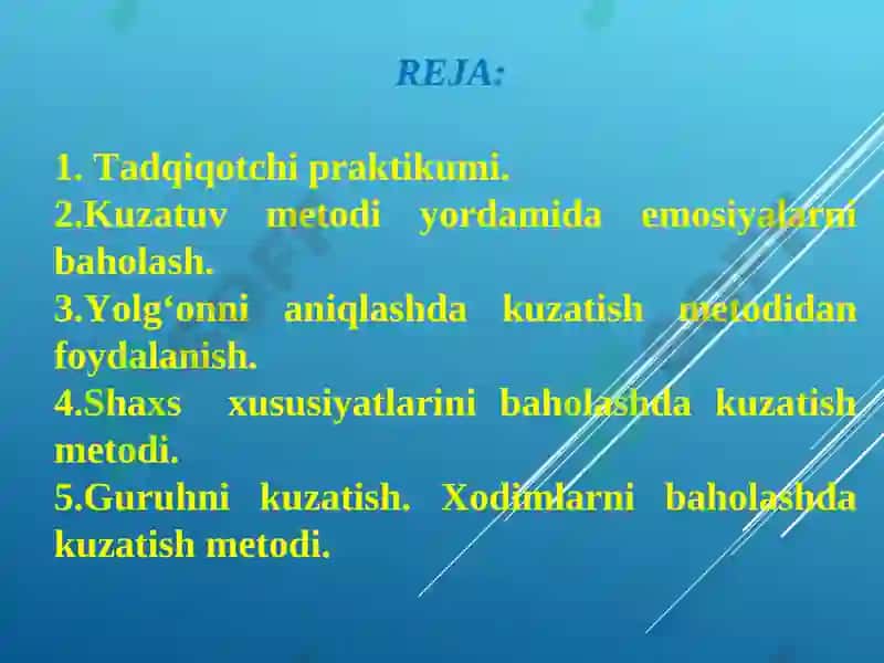 KUZATISH METODIKALARI 2