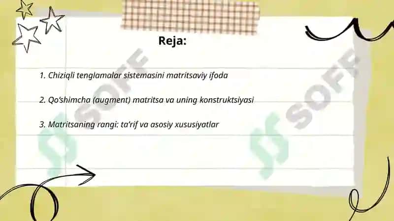 Chiziqli tenglamalar sistemasi 2