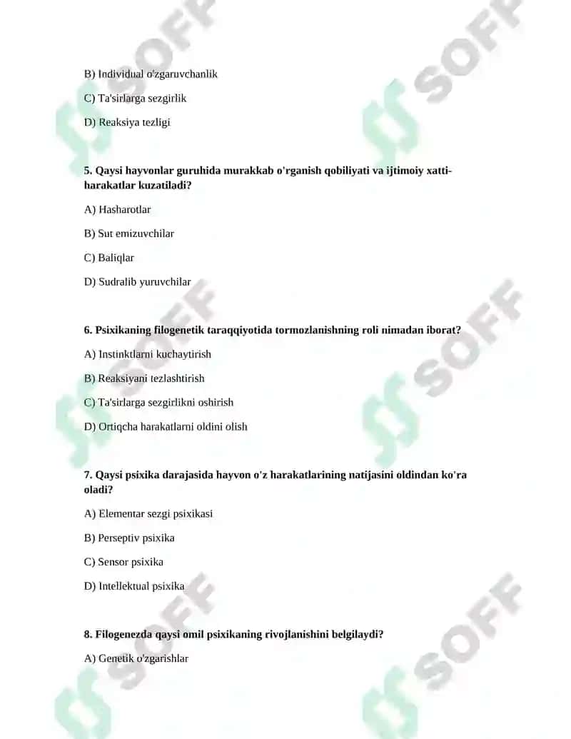 Psixikaning filogenetik taraqqiyoti 2