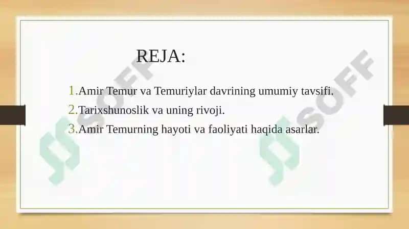 Amir Temur va Temuriylar davri madaniyat va san'at 2