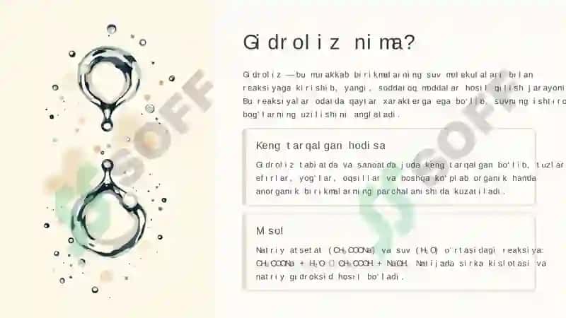 Gidroliz doimiysi va gidroliz darajasini hisoblash 2