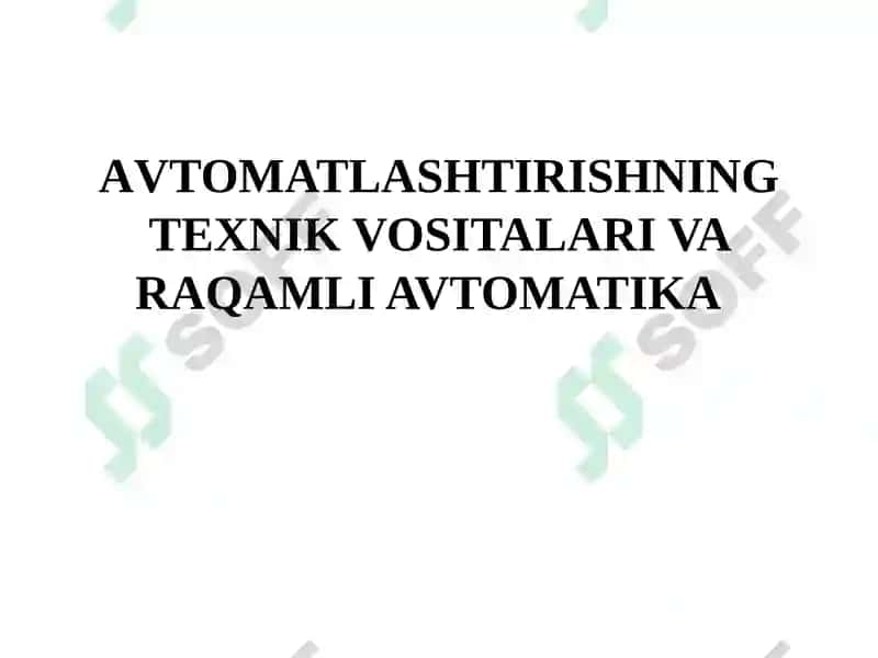 AVTOMATIK ROSTLAGICHLAR 2