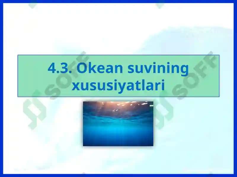 Okean suvining xususiyatlari 2