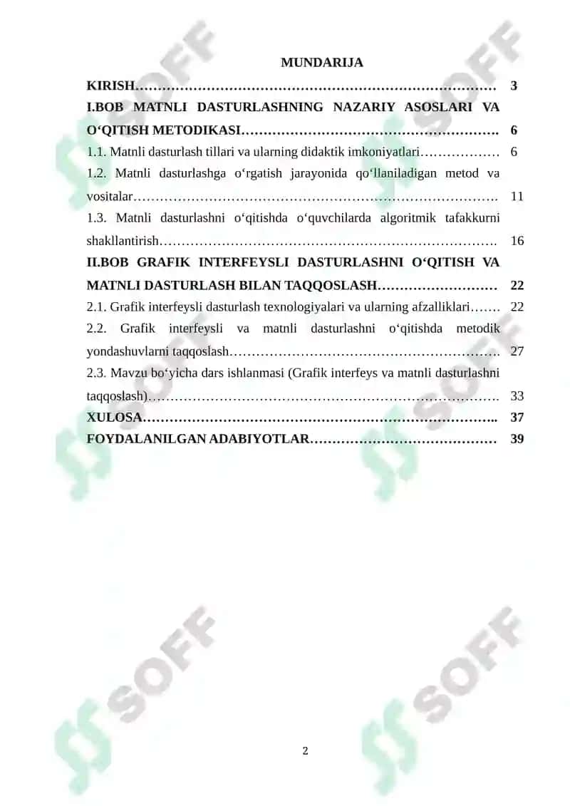 Matnli va grafik interfeysda dasturlashni taqqoslash metodikasi 2