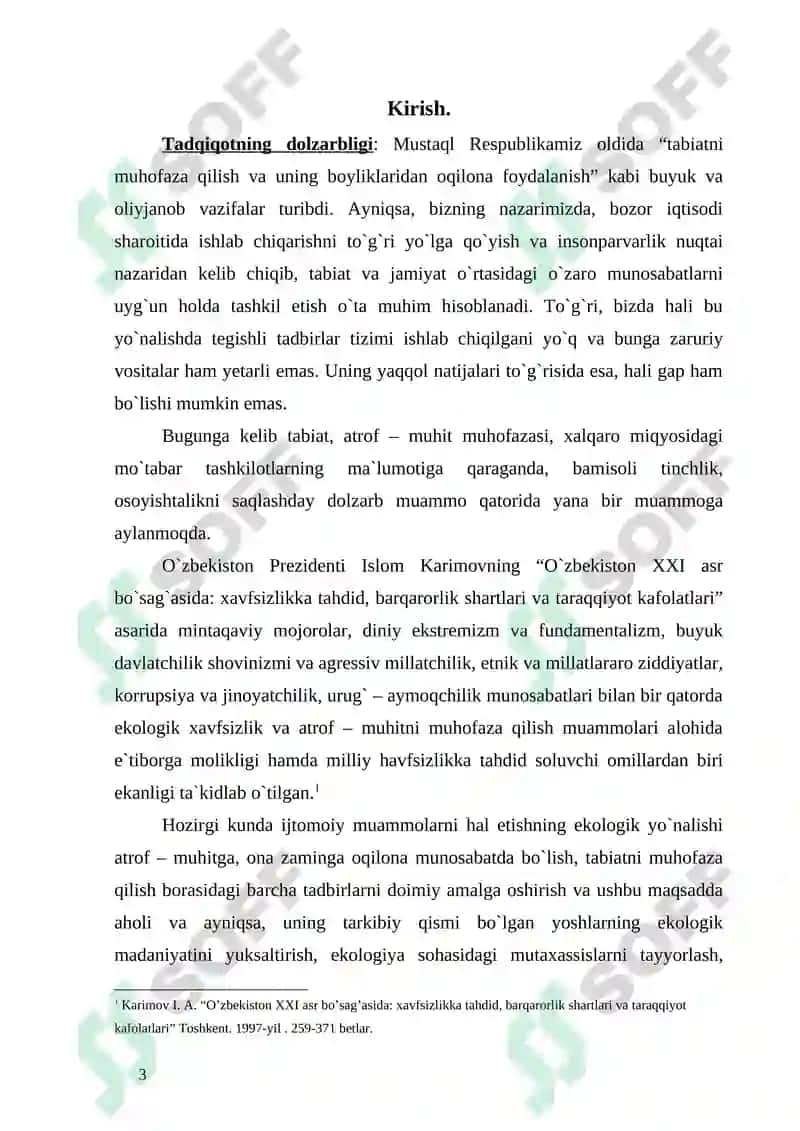 Ekologik muammolar va ularning hal etilishi 2