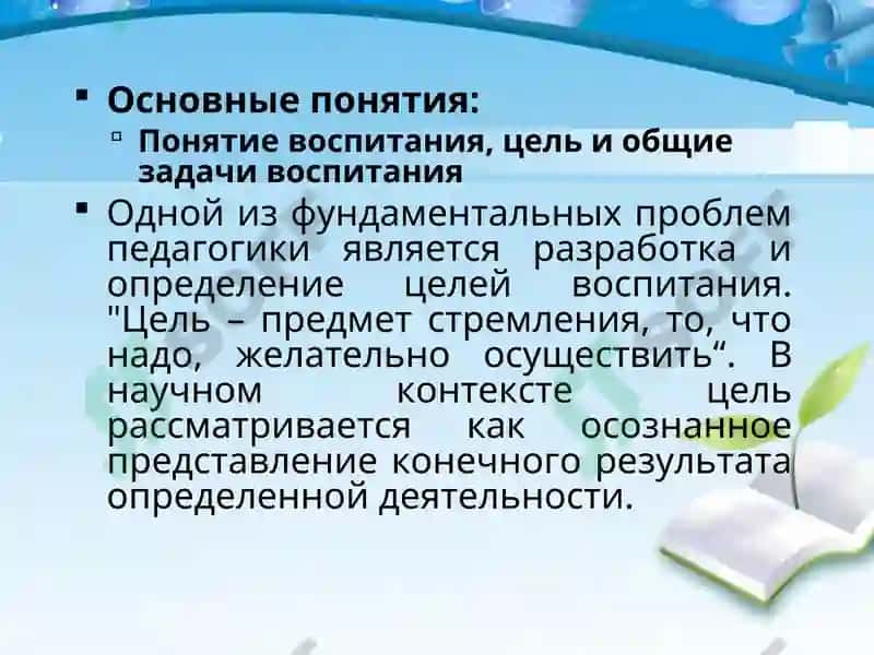 Цели воспитания в педагогике 2