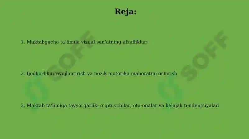 Maktabgacha ta'limda vizual san'atning afzalliklari 2