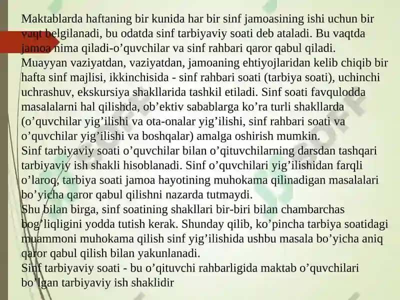 Sinf tarbiyaviy soatlari 2