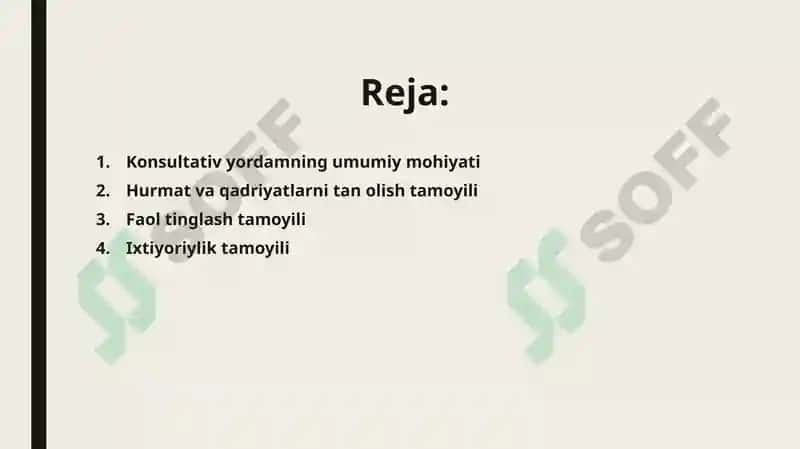 Konsultativ yordam tamoyillari 2