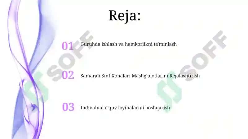 Samarali sinf boshqaruvi 2