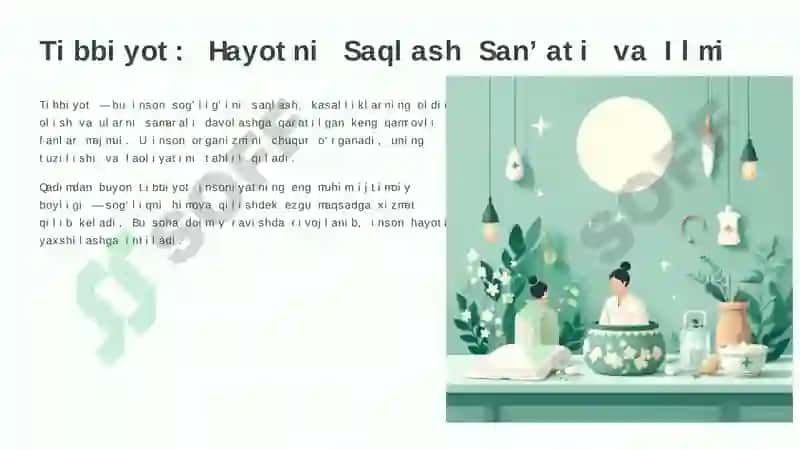Meditsinani Inson Hayotidagi O‘rni 2