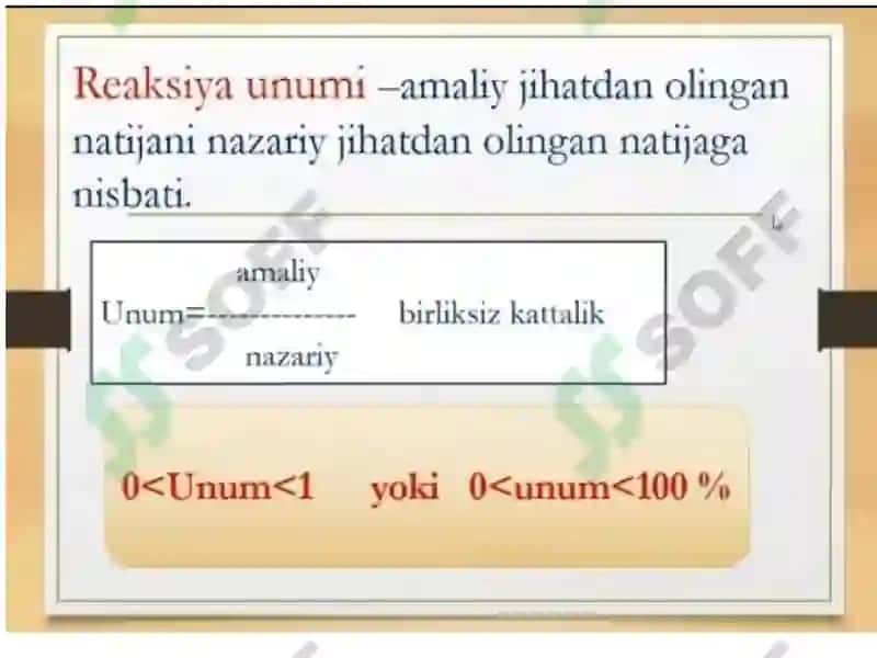 REAKSIYA UNUMI 2