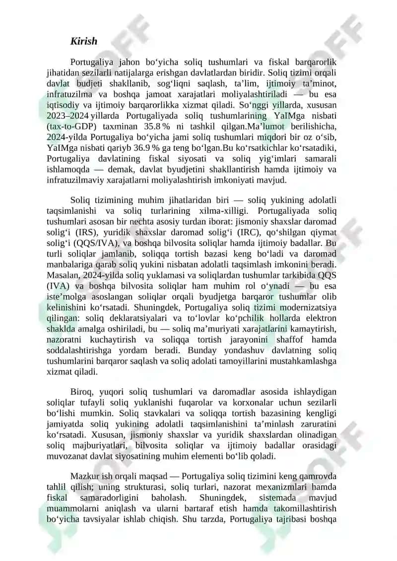Portugaliya soliq tizimi 2