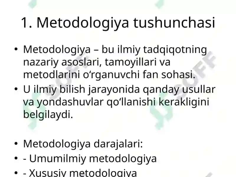 Ilmiy tadqiqot metodologiyasi 2
