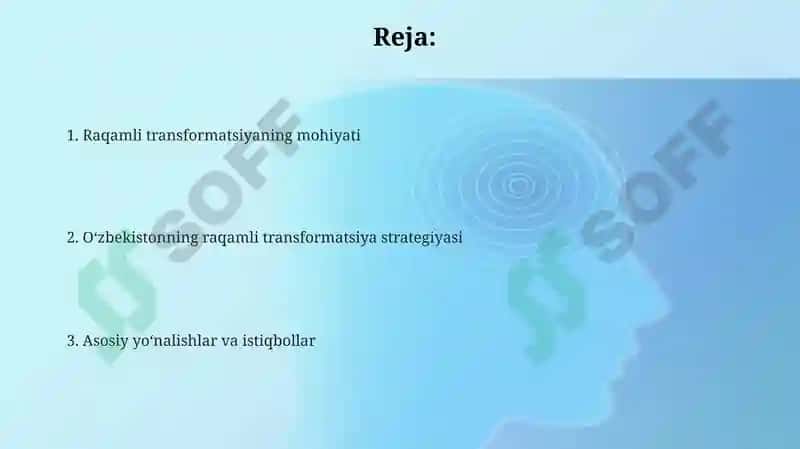 O'zbekistonning raqamli Transformatsiya strategiyasi 2