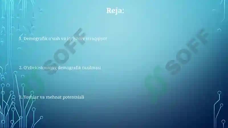 O`zbekistonning demografik salohiyati 2