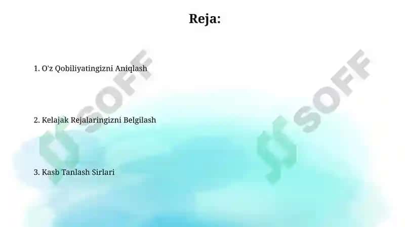 Kasb tanlash sirlari 2