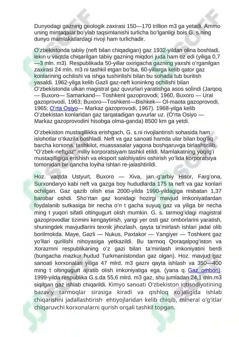 Gaz kimyo sanoati vujudga kelish tarixi 2