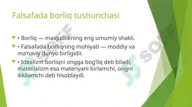 Falsavatabiiy-ilmiy fanlar borliqning mohiyati va oid konsepsiyalar 2