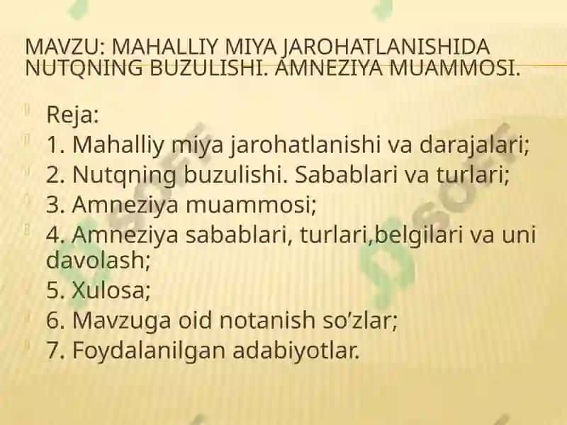 Mahalliy miya jarohatlanishida nutqning buzilishi 2