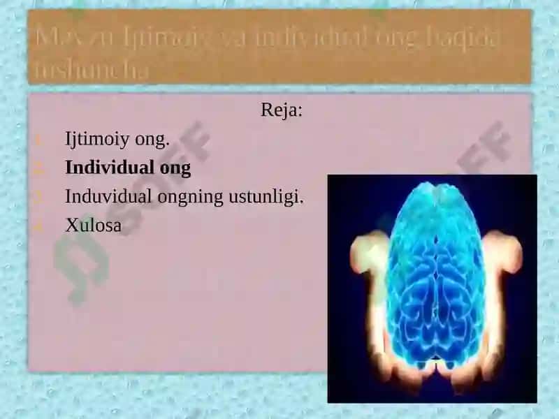 Ijtimoiy va individual ong haqida tushuncha 2