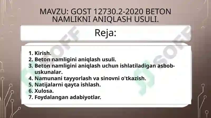 GOST 12730.2-2020 BETON Namlikni aniqlashusuli 2