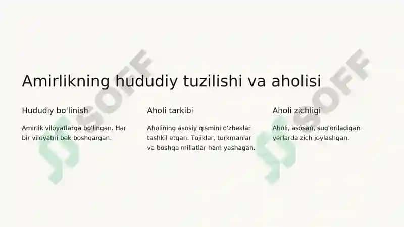 Buxoro amirligi ijtimoyi iqtisodiy hayoti 2