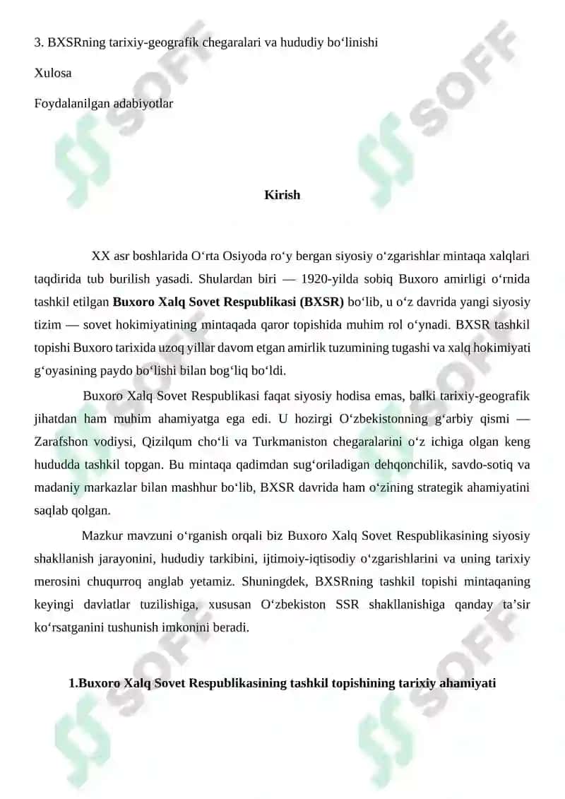 BSXR va uning tarixiy geografiyasi 2