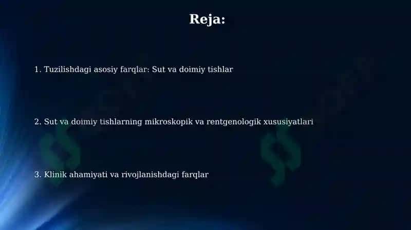 Sut va Doimiy Tishlar 2
