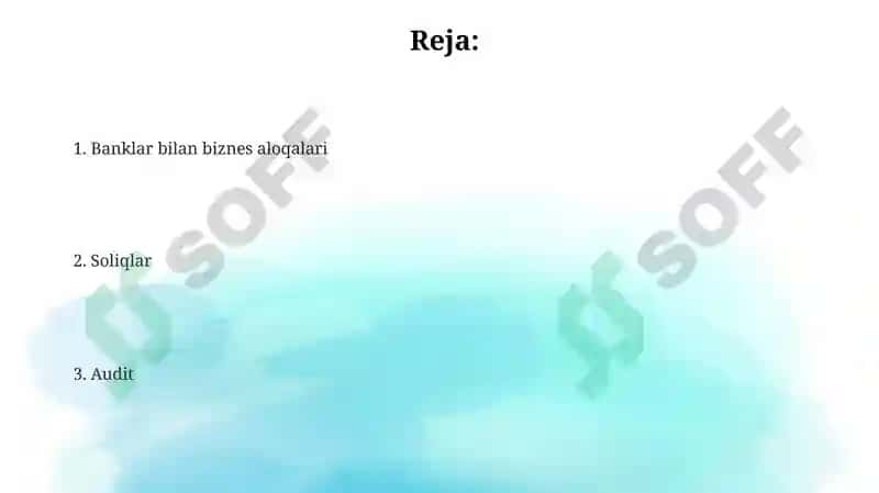 Biznes bank hisob raqamlarini ochish 2