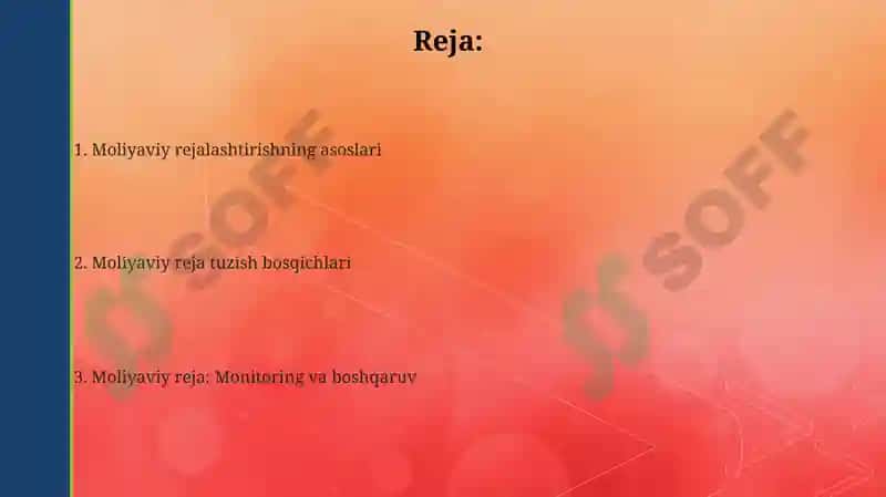 Moliyaviy rejalashtirish 2