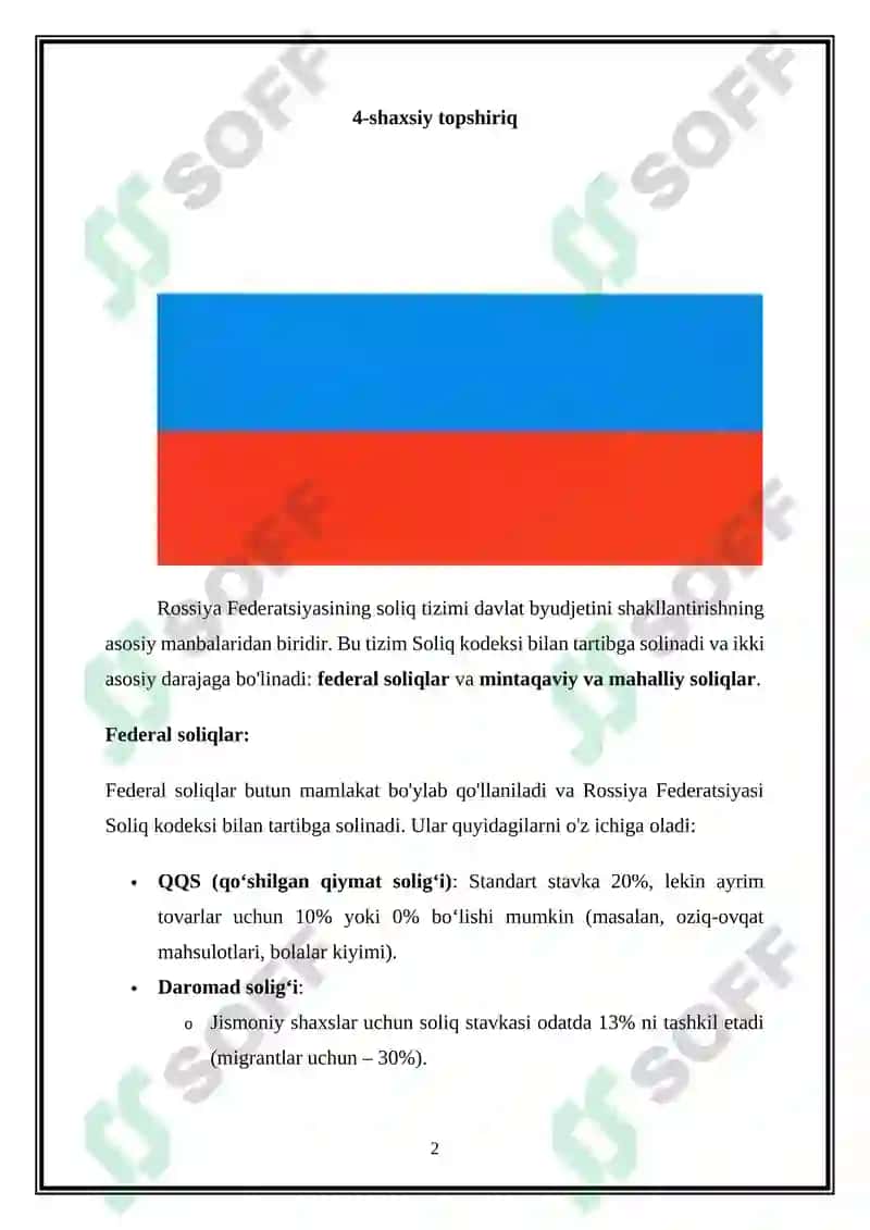 Federal Soliqlar 2