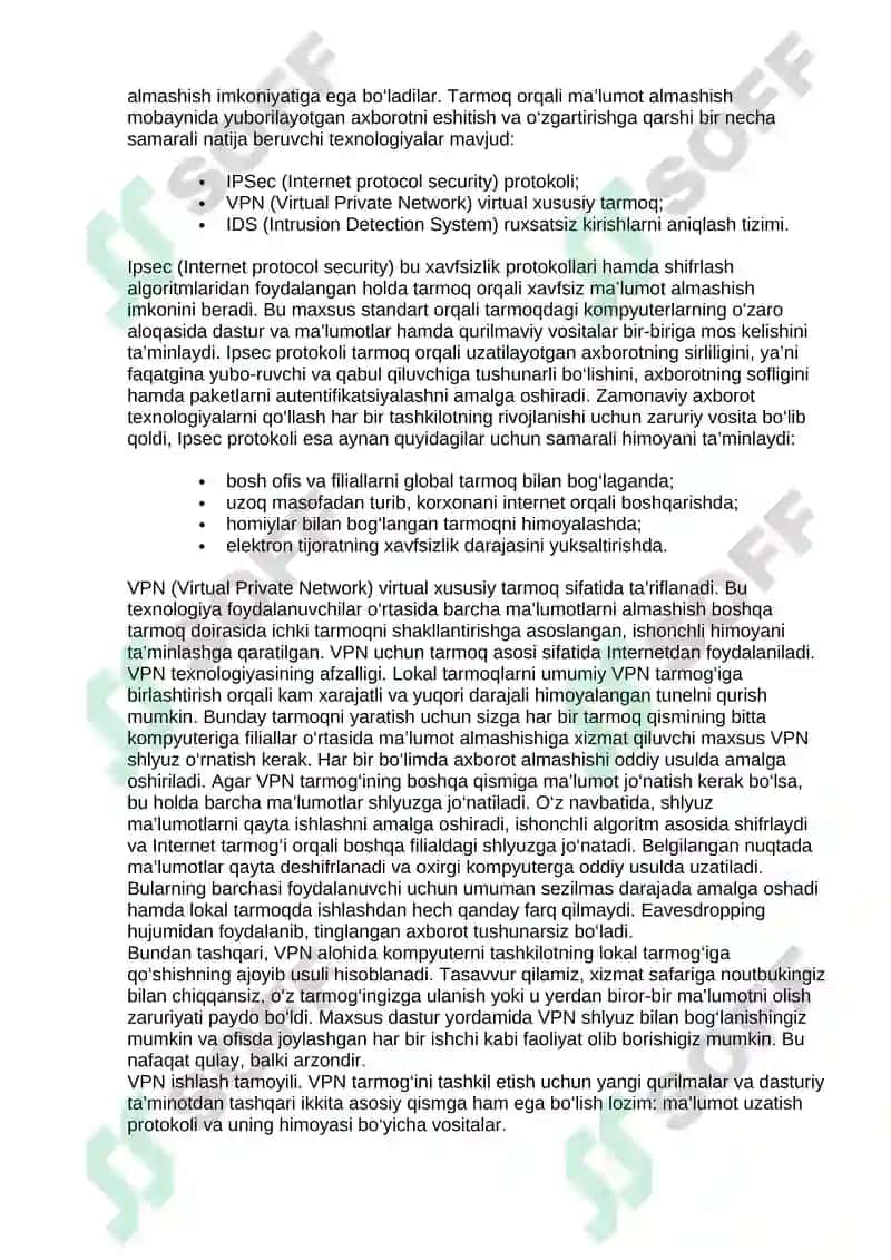 Kompyuter tarmoqlarida xavfsizlik vositalari 2