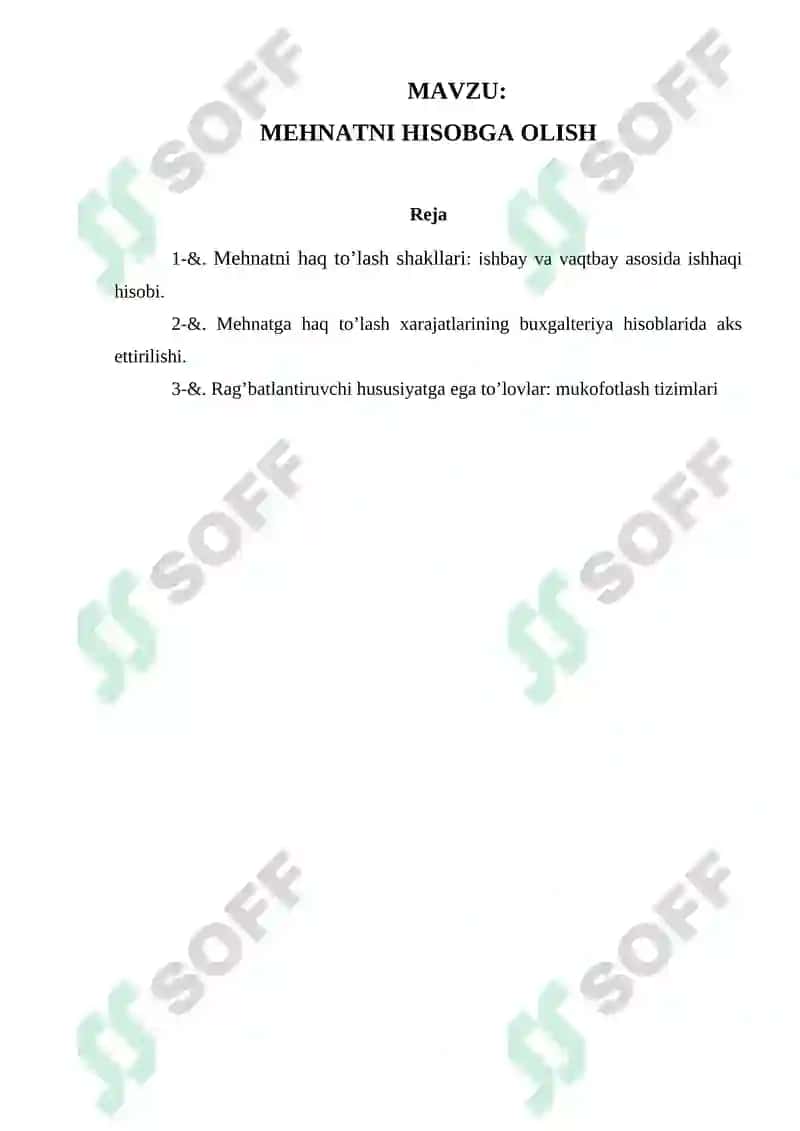 Mehnatni hisobga olish 2